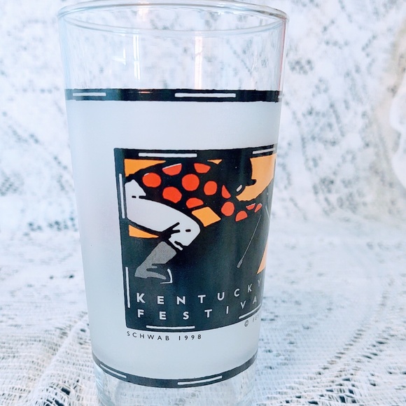 VINTAGE COLLECTIBLE OFFICIAL PEPSI 1998 KENTUCKY DERBY FESTIVAL GLASS 5.25" - Picture 4 of 10